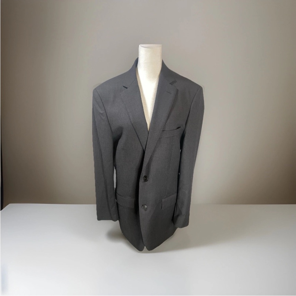 Wilke Rodriguez Men’s Gray 100% Wool Blazer Sport Coat Size 39L Classic 2 Button